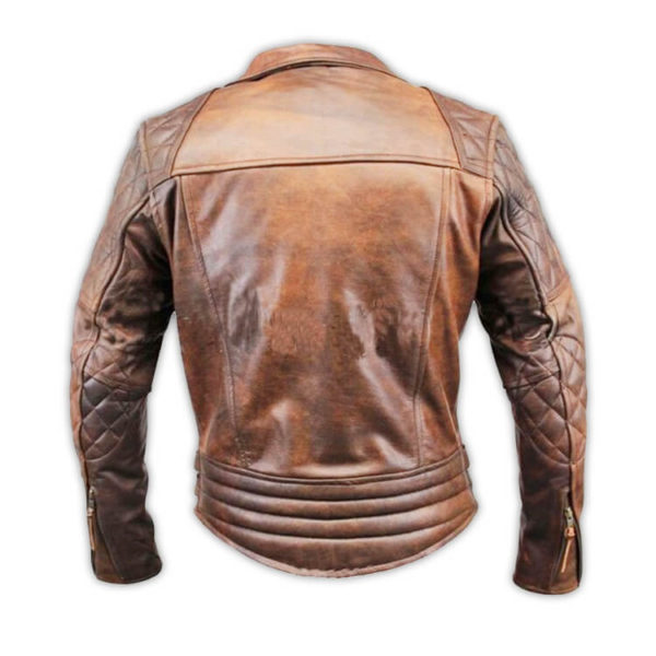 Mens Leather Jackets Motorcycle Bomber Biker Real Lambskin Leather Jacket for Men - Image 2
