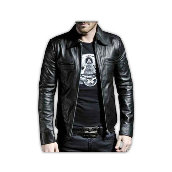Men Leather Jacket New 100% Genuine Soft Lambskin Slim Biker Bomber Coat