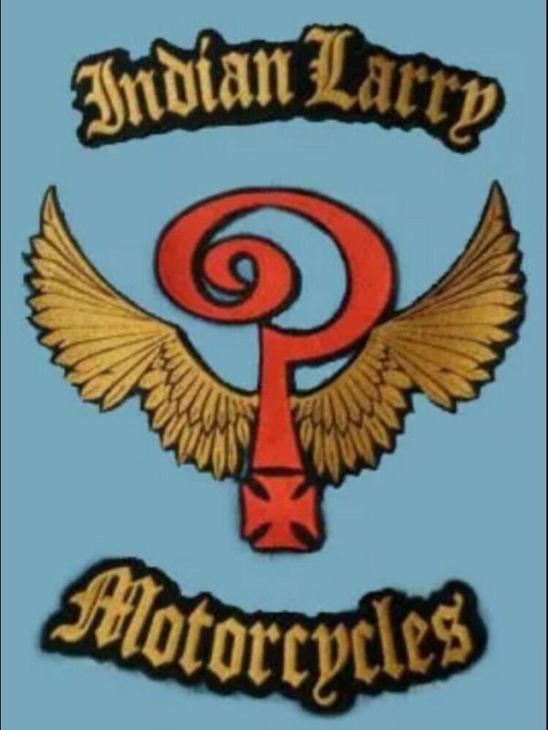 NEW INDIAN LARRY MOTORCYCLES ANTIQUE EMBROIDERED BIKER VEST PATCH SET 3 PCS - Image 2