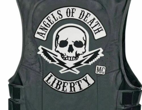 FULL SIZE ANGELS OF DEATH LIBERTY CITY MC Patch set biker