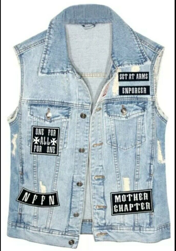 PATCHES SET MOTORCYCLE IRON ON JACKET VEST JEAN NIGHT RIDER NOMADS EMBROIDERY BA - Image 3