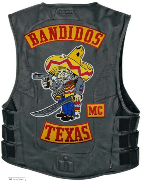 Bandidos Patches Biker Vest Iron-On Jacket - Image 2